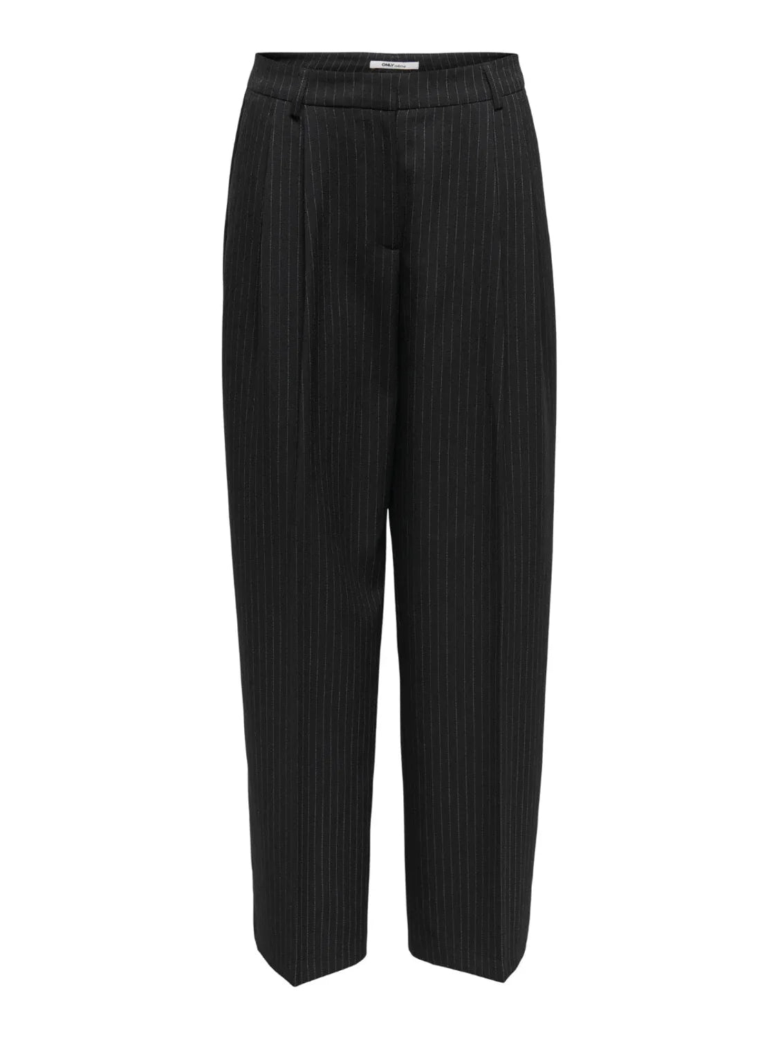 Pantalón Pinzas ONLY Reina Rayas Negro | Bicos de Fío
