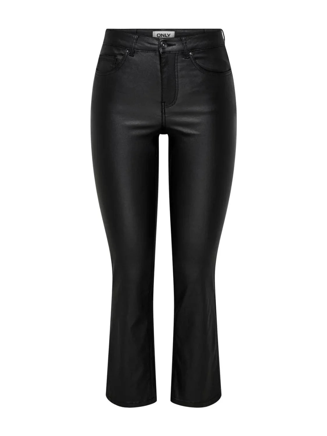 Pantalón Flare Polipiel Only Onlkenya Negro | Bicos de Fío