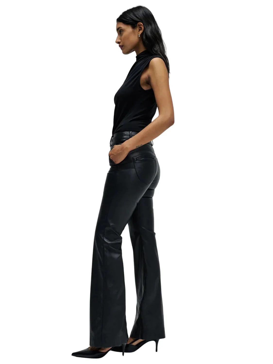 Chino Secret Push In Flare Salsa Jeans Negro | Bicos de Fío