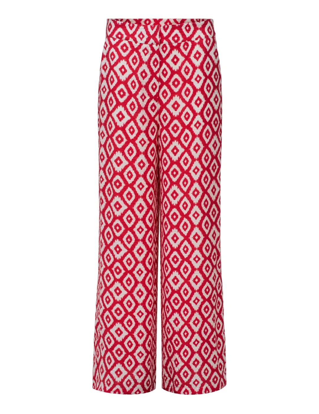 Pantalón Salsa Jeans Textura Rombos Rojo | Bicos de Fío
