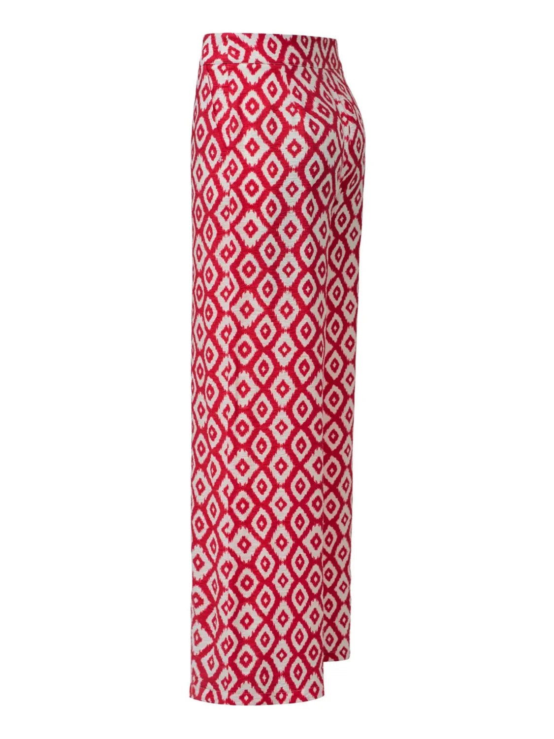 Pantalón Salsa Jeans Textura Rombos Rojo | Bicos de Fío