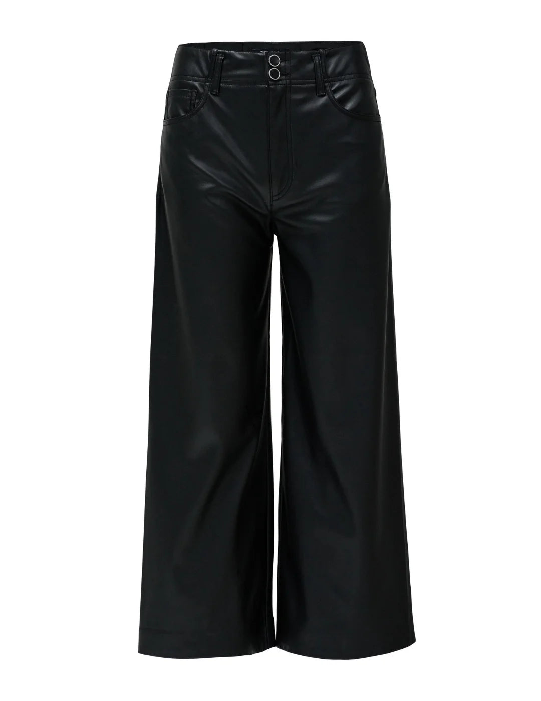 Pantalón Ancho True Cropped Salsa Jeans Negro | Bicos de Fío