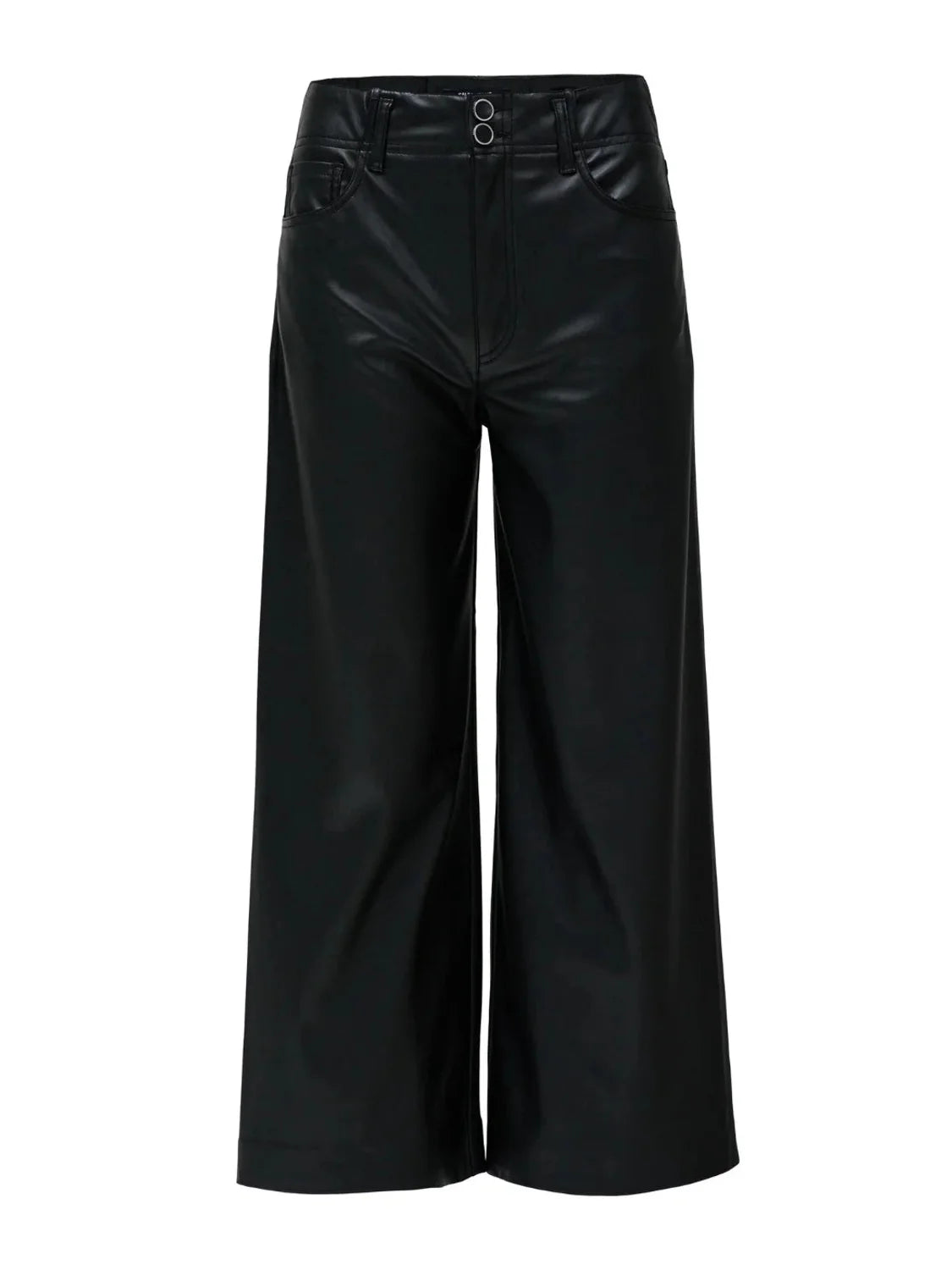 Pantalón Ancho True Cropped Salsa Jeans Negro | Bicos de Fío
