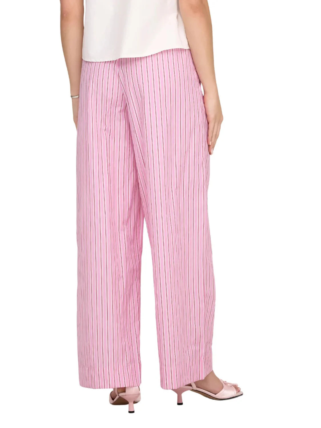Pantalón Ancho ONLY Loris Rosa | Bicos de Fío