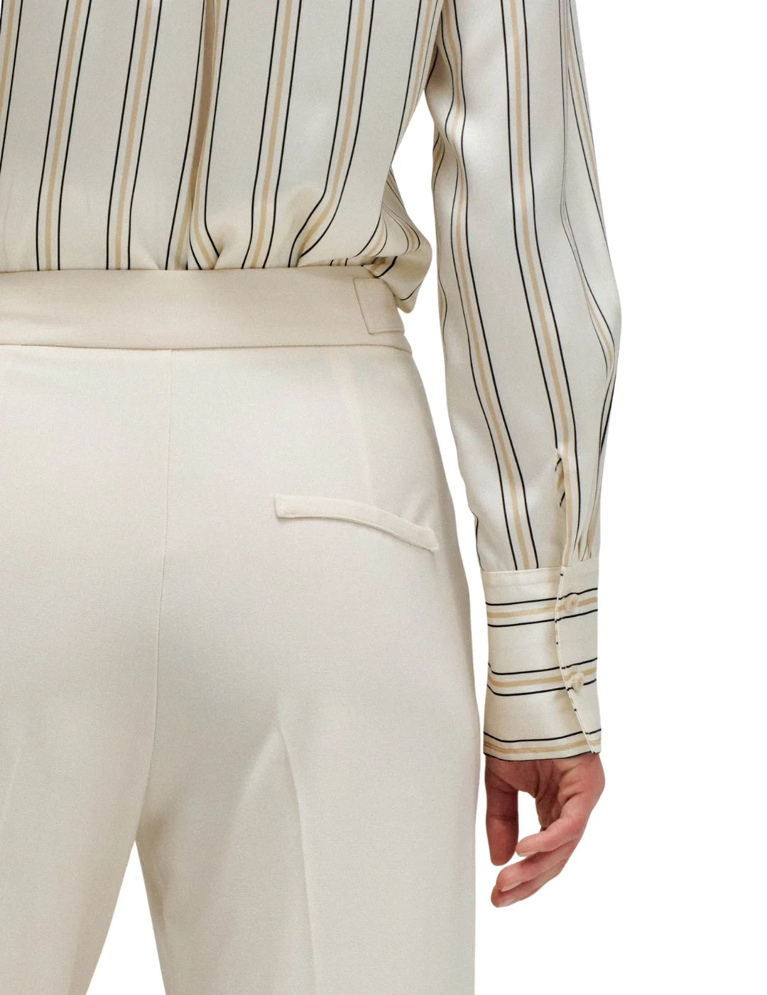 Pantalones Tela Straight Salsa Jeans Beige | Bicos de Fío