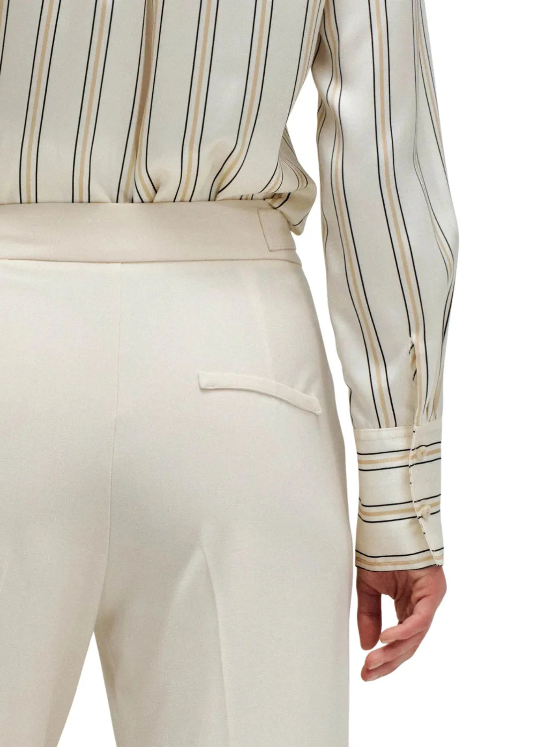 Pantalones Tela Straight Salsa Jeans Beige | Bicos de Fío