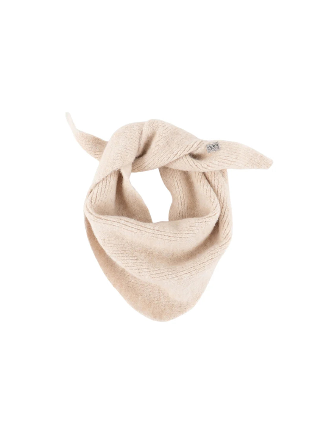 Pañuelo Bufanda Punto Victoria Beige | Bicos de Fío