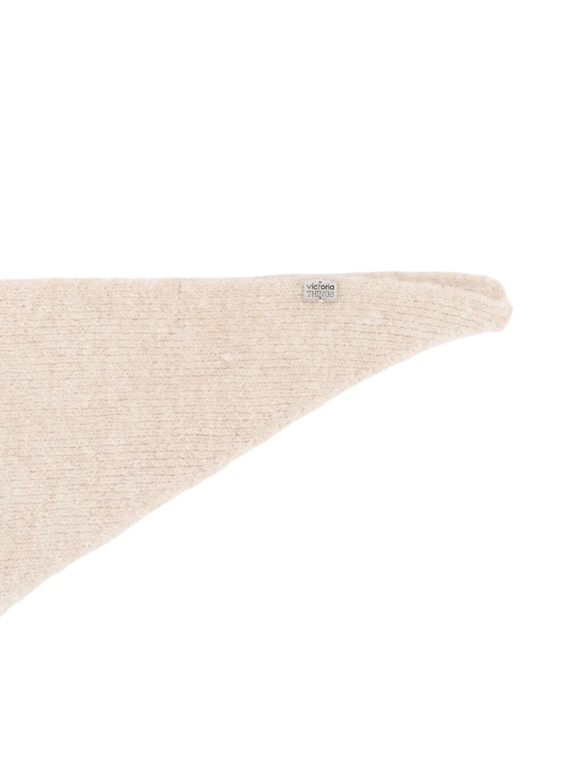 Pañuelo Bufanda Punto Victoria Beige | Bicos de Fío