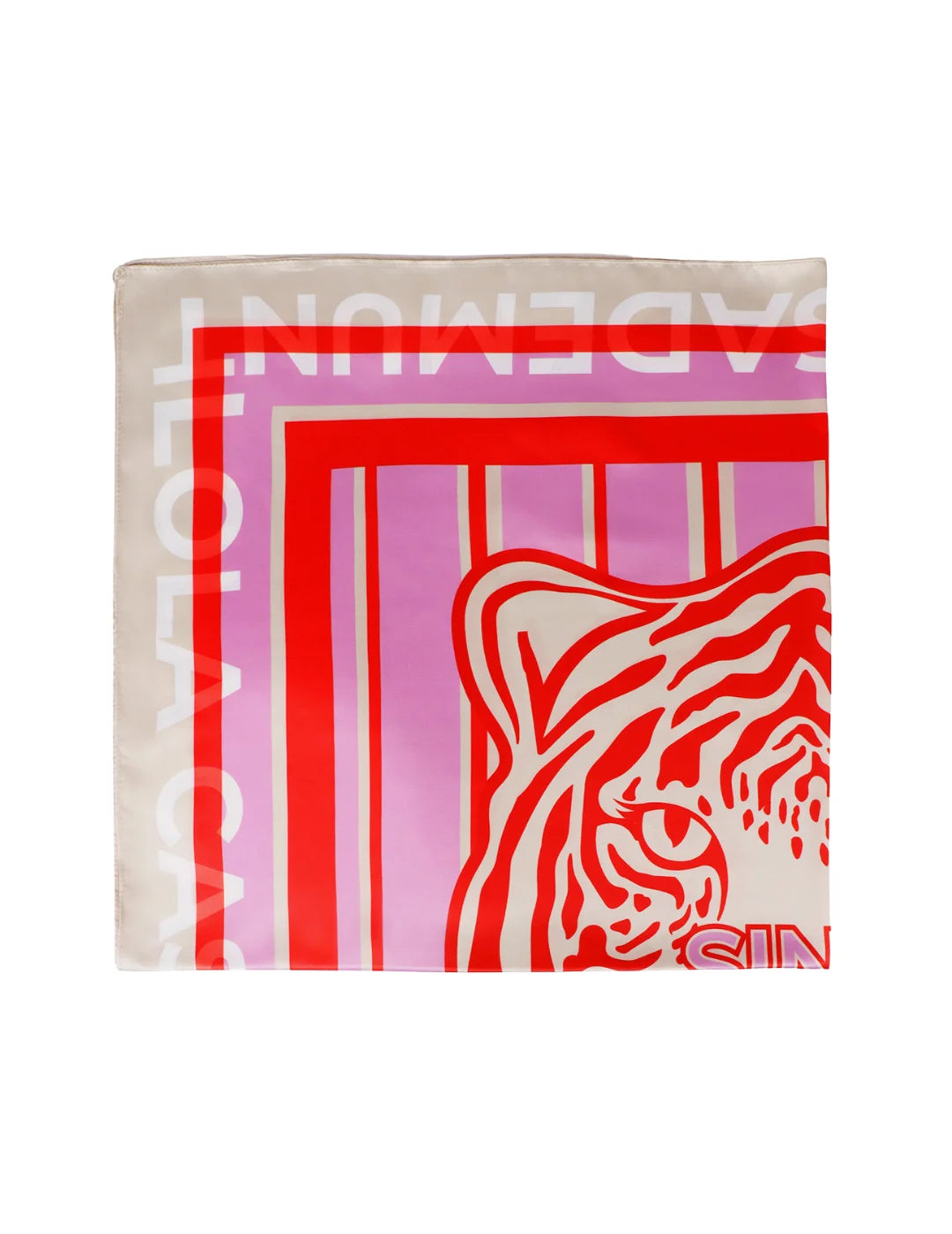 Pañuelo Tigre 1981 Lola Casademunt Rosa | Bicos de Fío