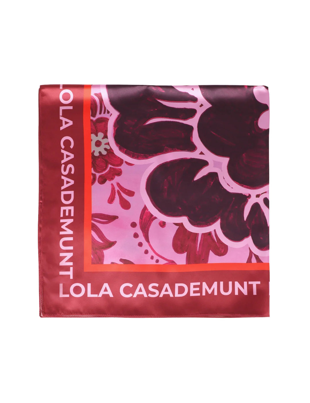 Pañuelo Estampado Flor Lola Casademunt Rosa | Bicos de Fío