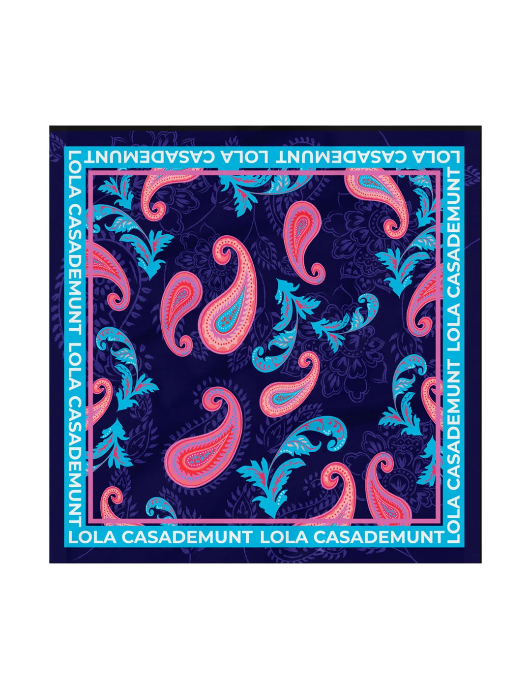 Pañuelo Estampado Paisley Lola Casademunt Azul | Bicos de Fío