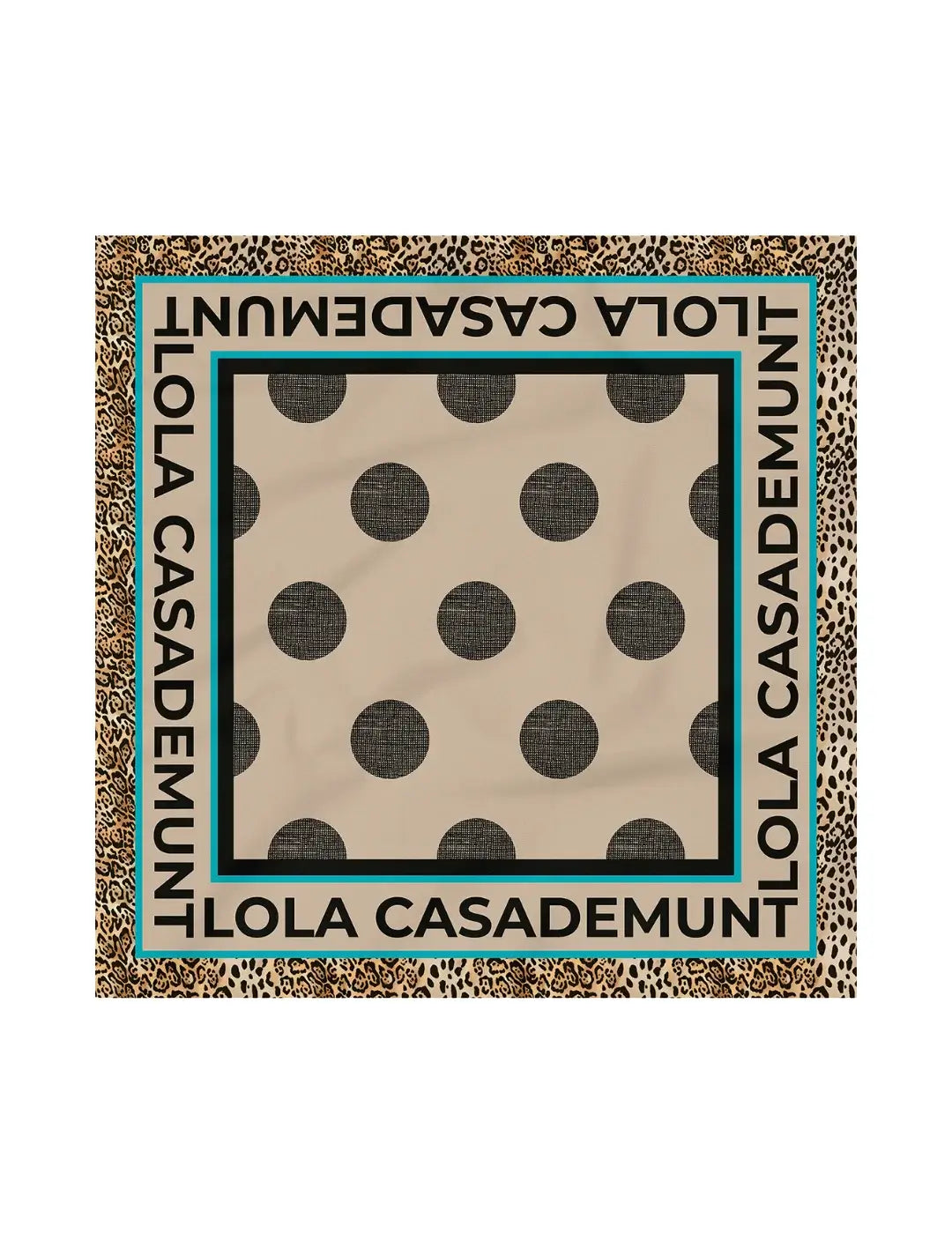 Pañuelo Topos Logo Lola Casademunt Crudo | Bicos de Fío