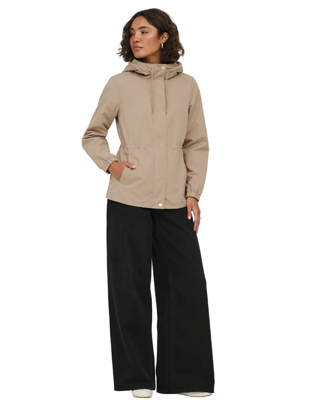 Parka Corta ONLY Asta Beige | Bicos de Fío