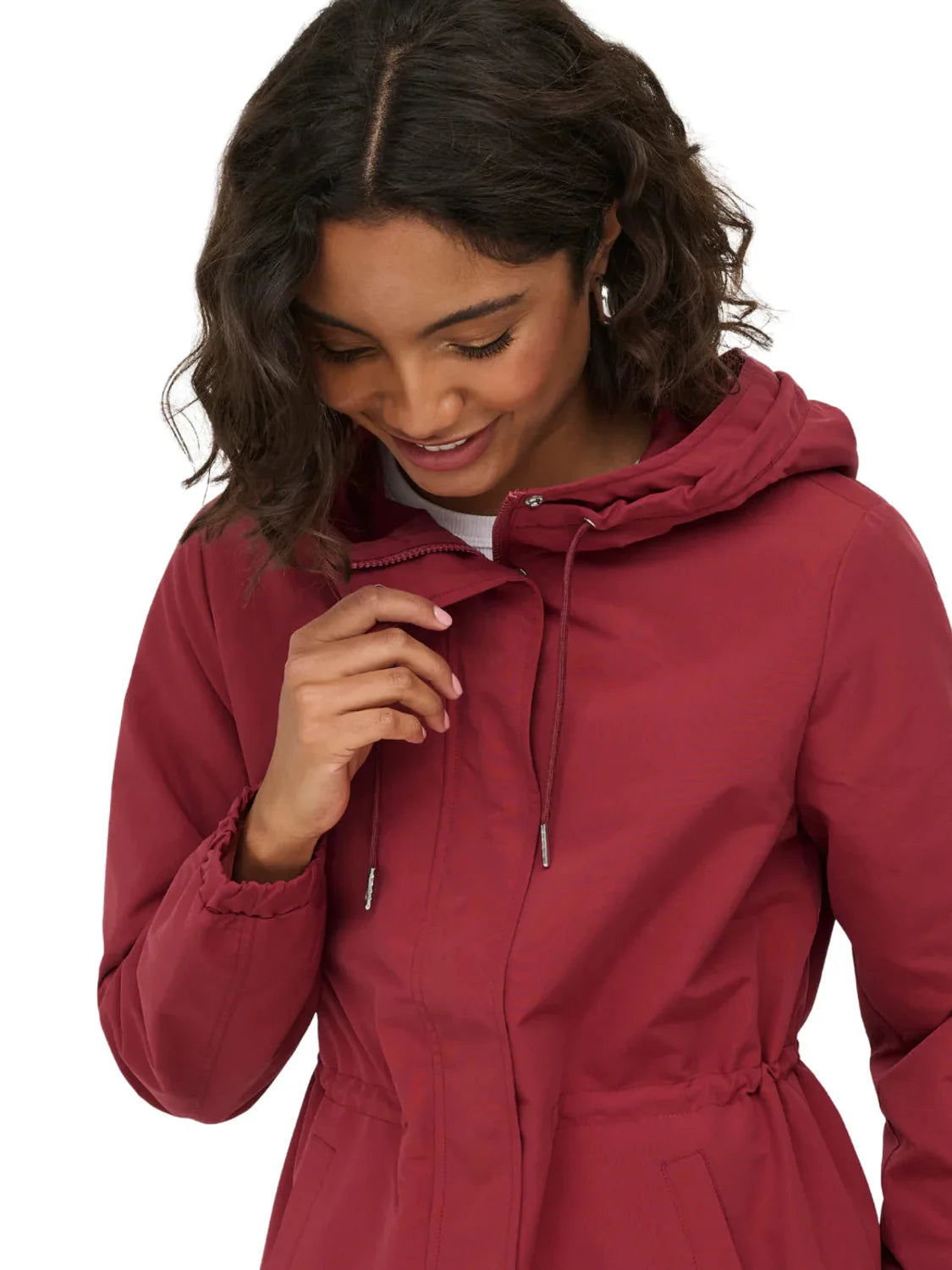Parka Corta ONLY Asta Granate | Bicos de Fío