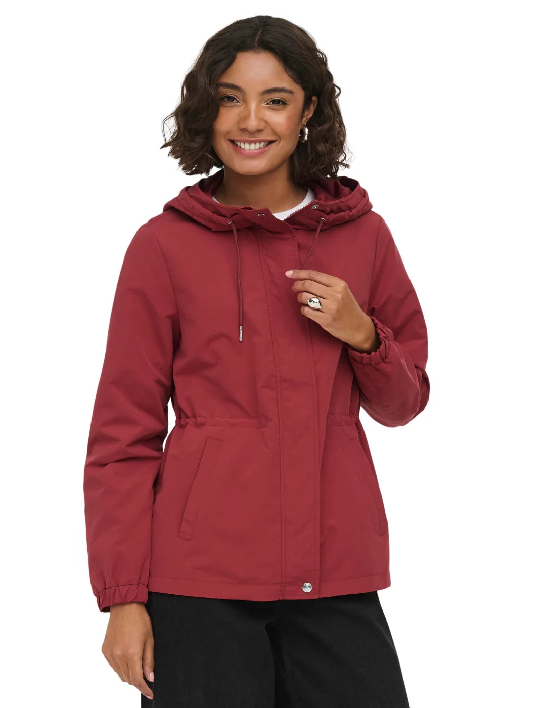 Parka Corta ONLY Asta Granate | Bicos de Fío