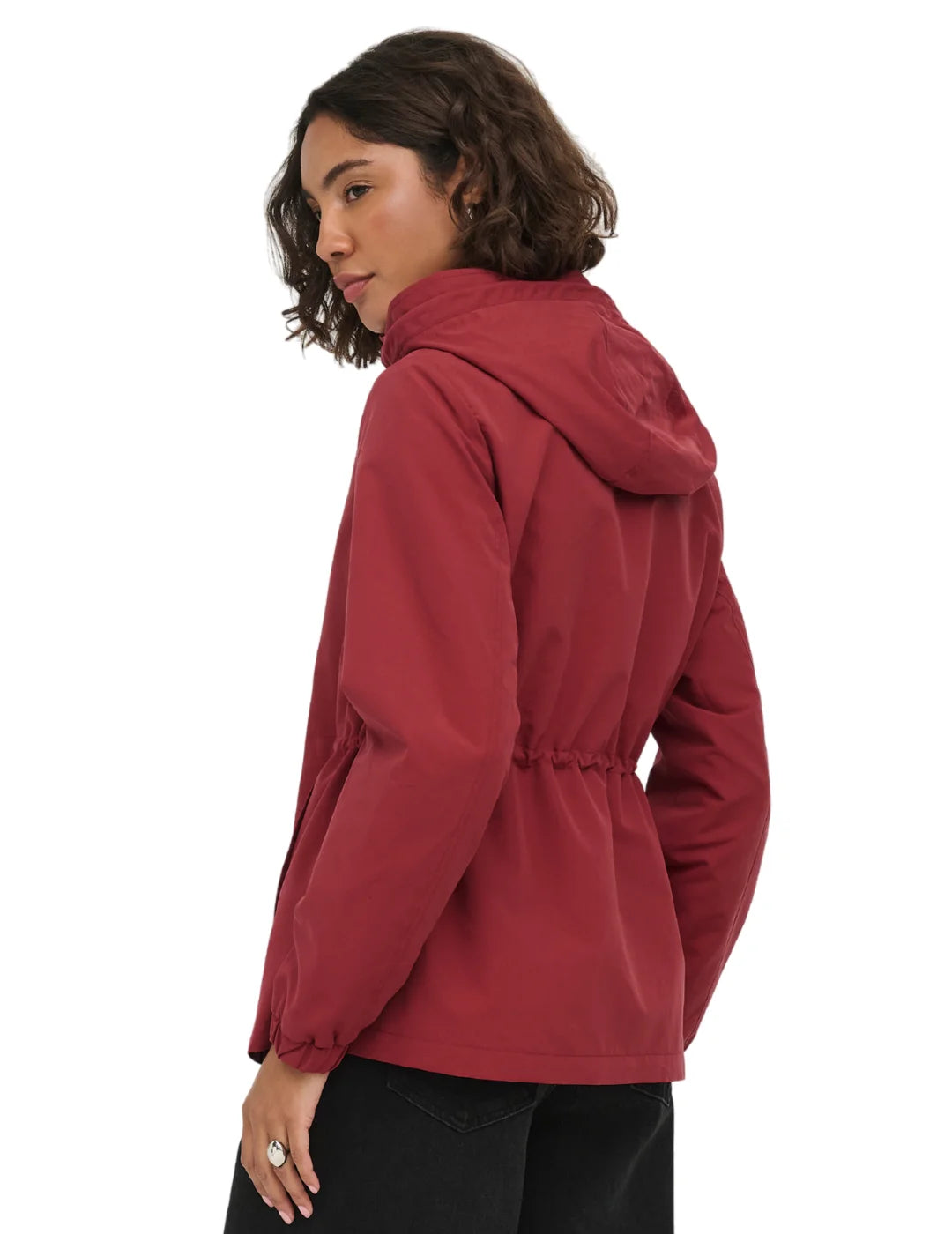 Parka Corta ONLY Asta Granate | Bicos de Fío