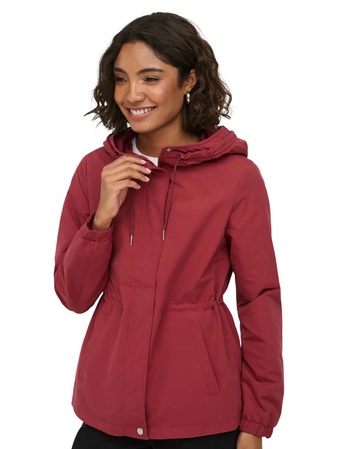 Parka Corta ONLY Asta Granate | Bicos de Fío