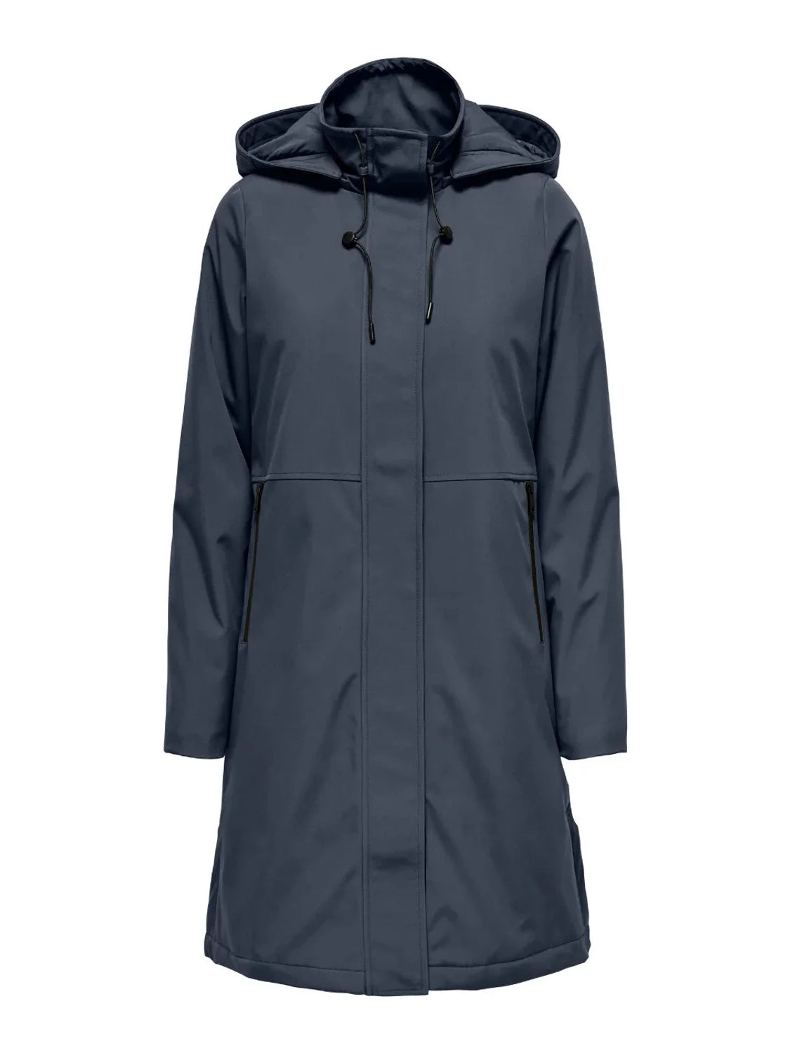 Parka Larga Capucha ONLY Kara Azul | Bicos de Fío