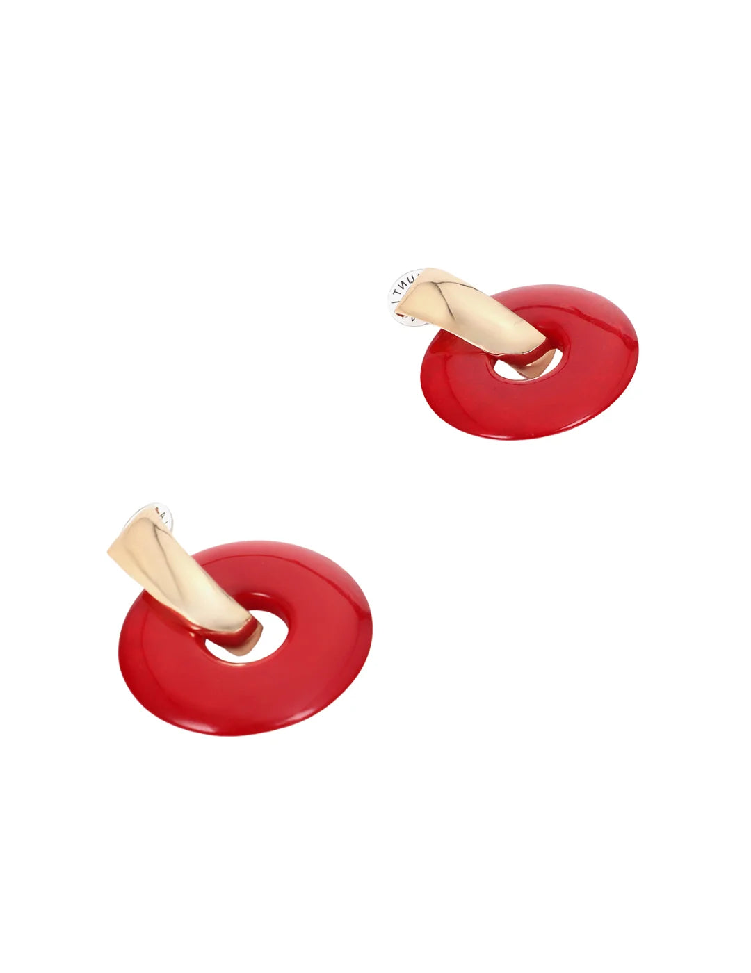 Pendientes Lola Casademunt Discos Acrílicos Rojo | Bicos de Fío