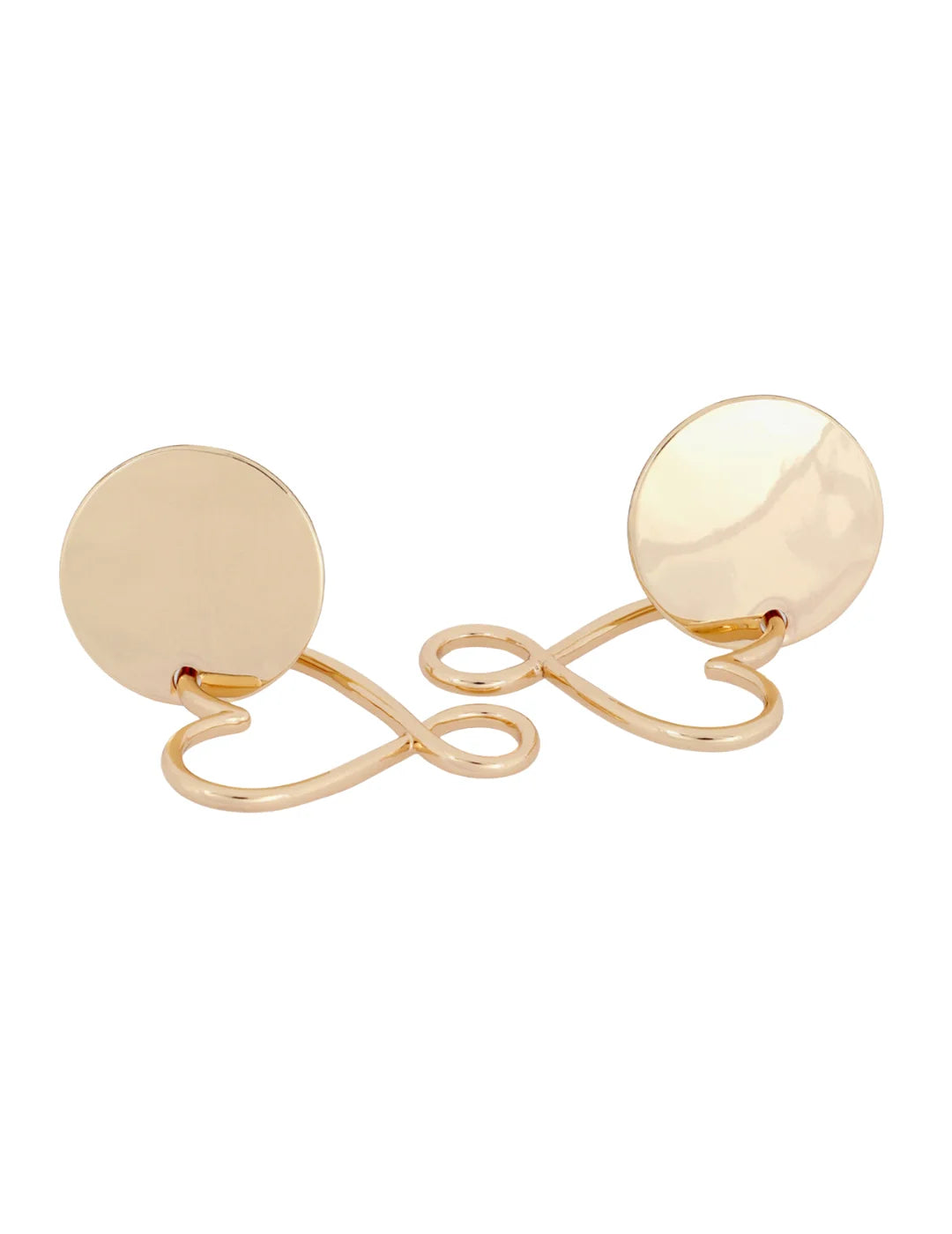 Pendientes Lola Casademunt Corazón Infinito Dorado | Bicos de Fío