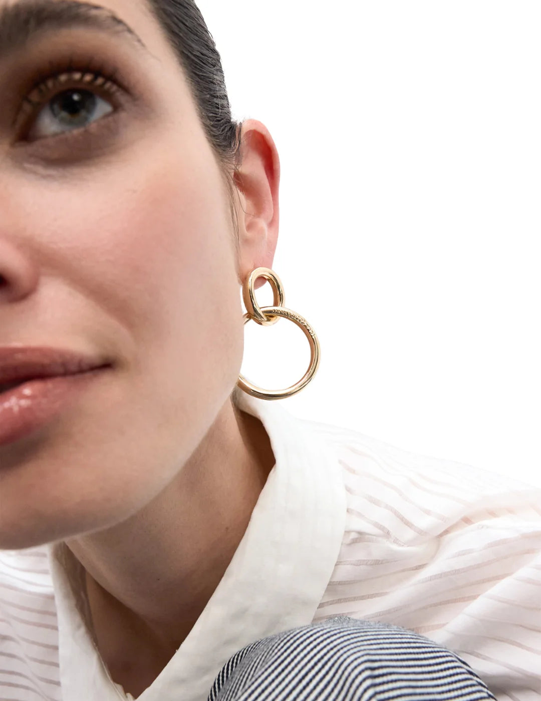 Pendientes Doble Aro Lola Casademunt Dorado | Bicos de Fío