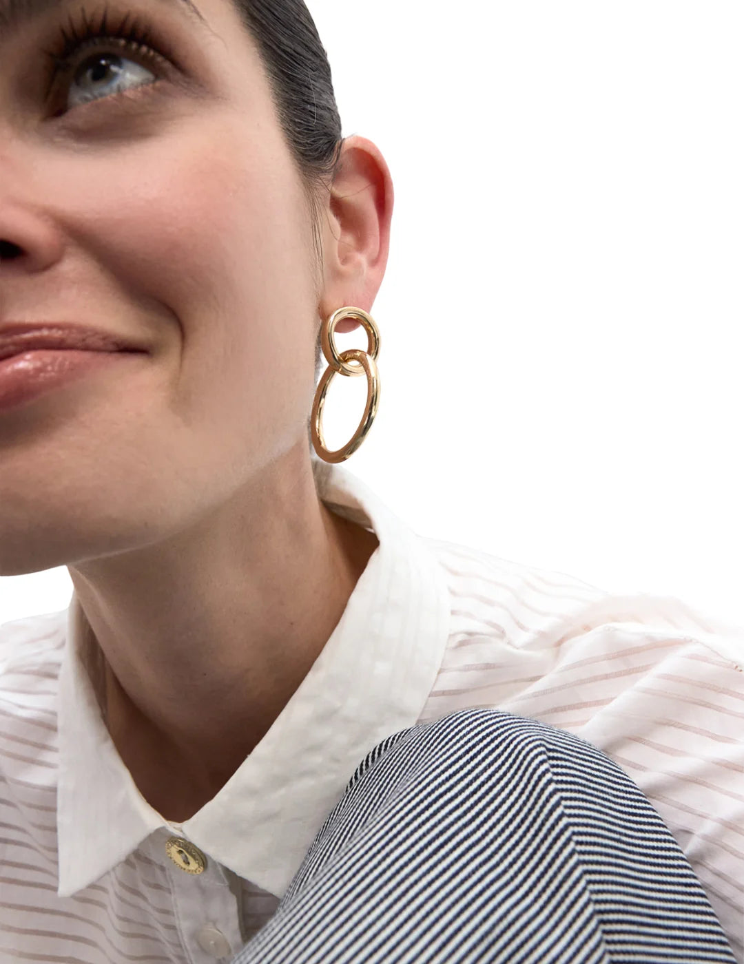 Pendientes Doble Aro Lola Casademunt Dorado | Bicos de Fío