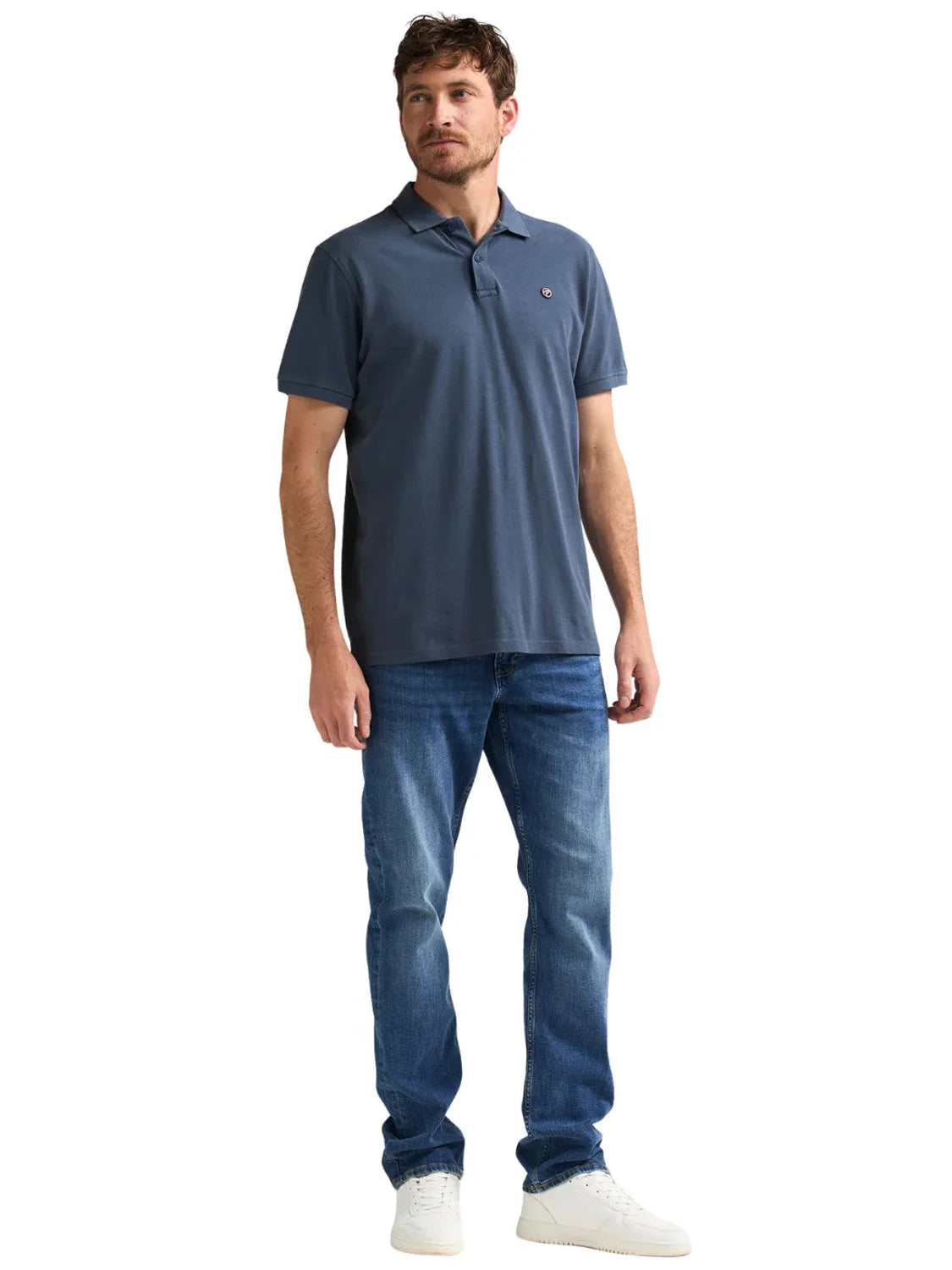 Polo Básico Petrol Industries Dolphin Storm Blue | Bicos de Fío