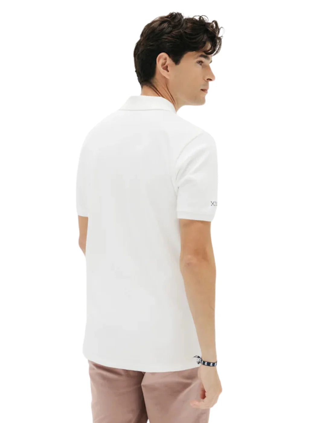 Polo El Pulpo Lavado Bordado Blanco Puro | Bicos de Fío