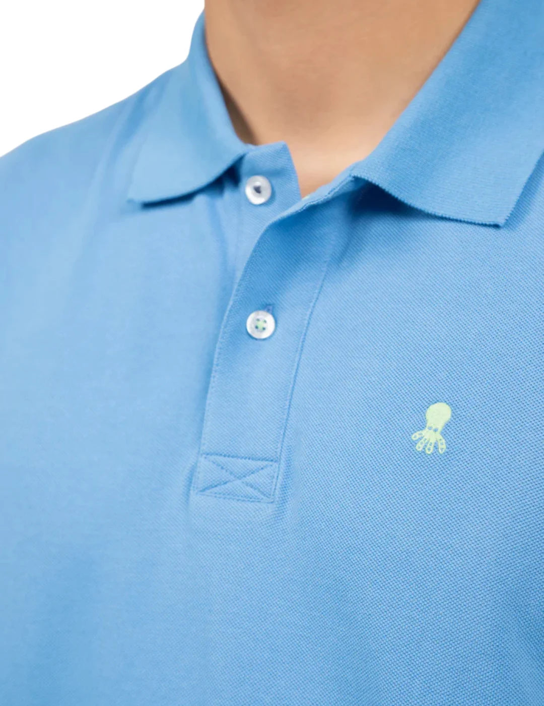 Polo elPulpo Lavado Bordado Azul Lavanda | Bicos de Fío