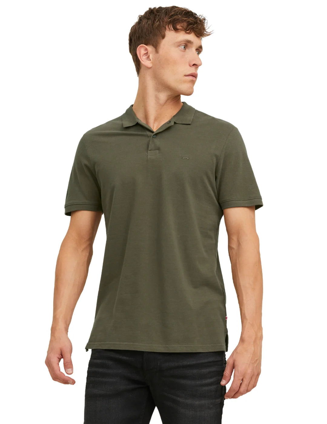Polo Jack&Jones Basic Verde Oliva | Bicos de Fío