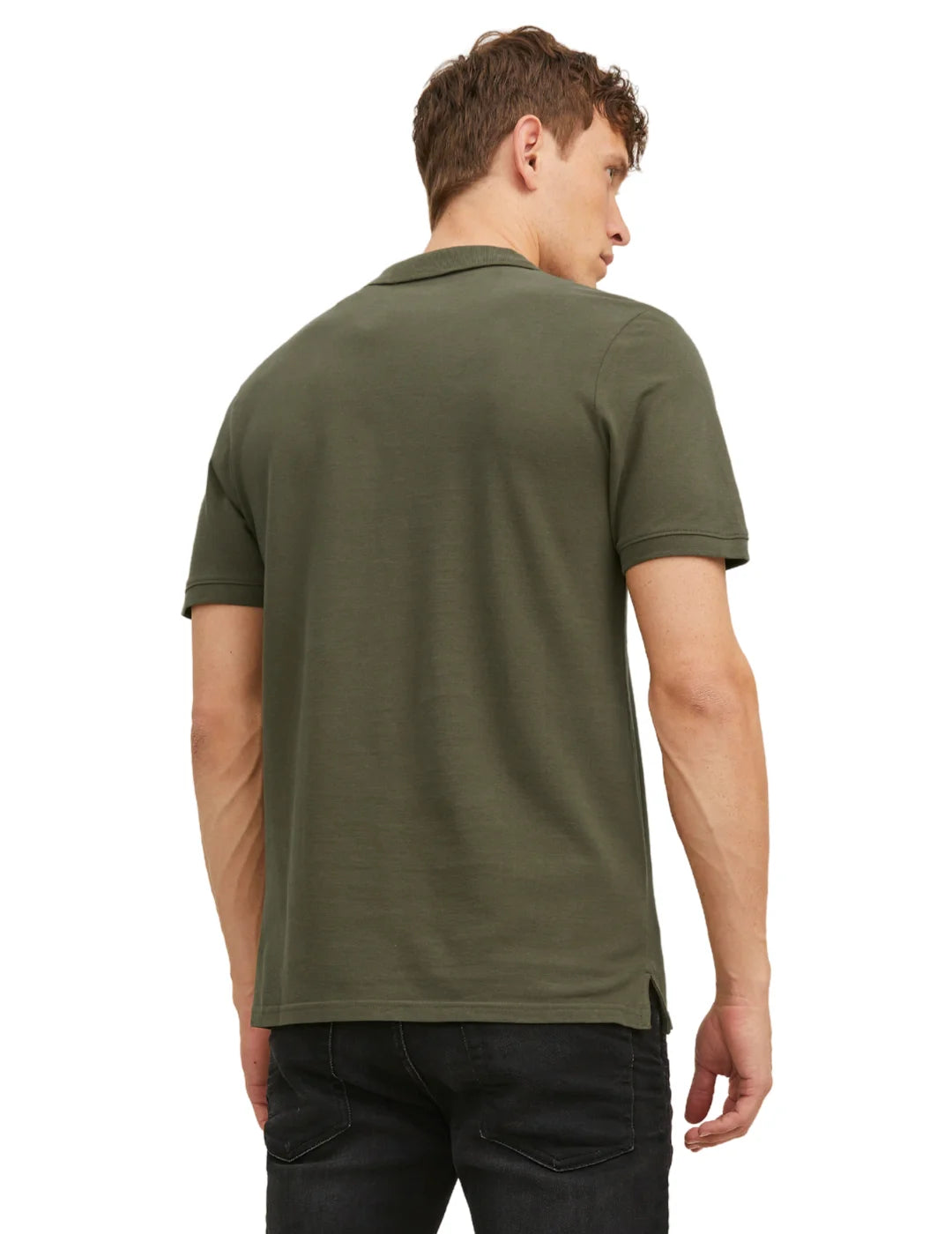 Polo Jack&Jones Basic Verde Oliva | Bicos de Fío