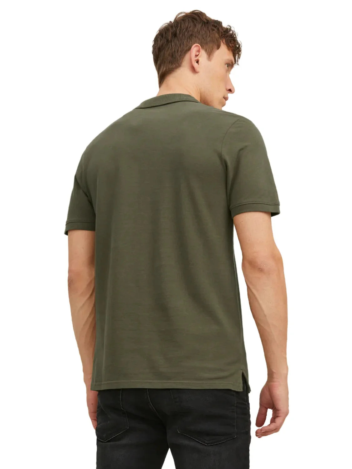 Polo Jack&Jones Basic Verde Oliva | Bicos de Fío