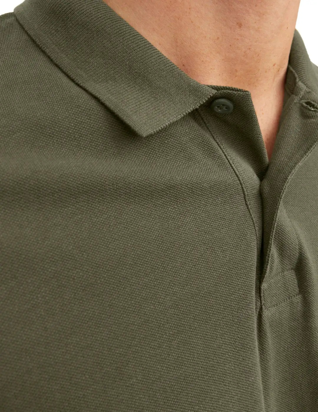 Polo Jack&Jones Basic Verde Oliva | Bicos de Fío
