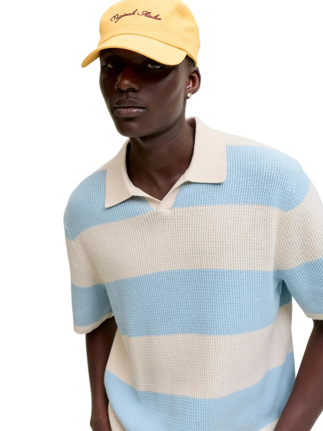 Polo Jack&Jones Liam Knit Rayas Azul | Bicos de Fío