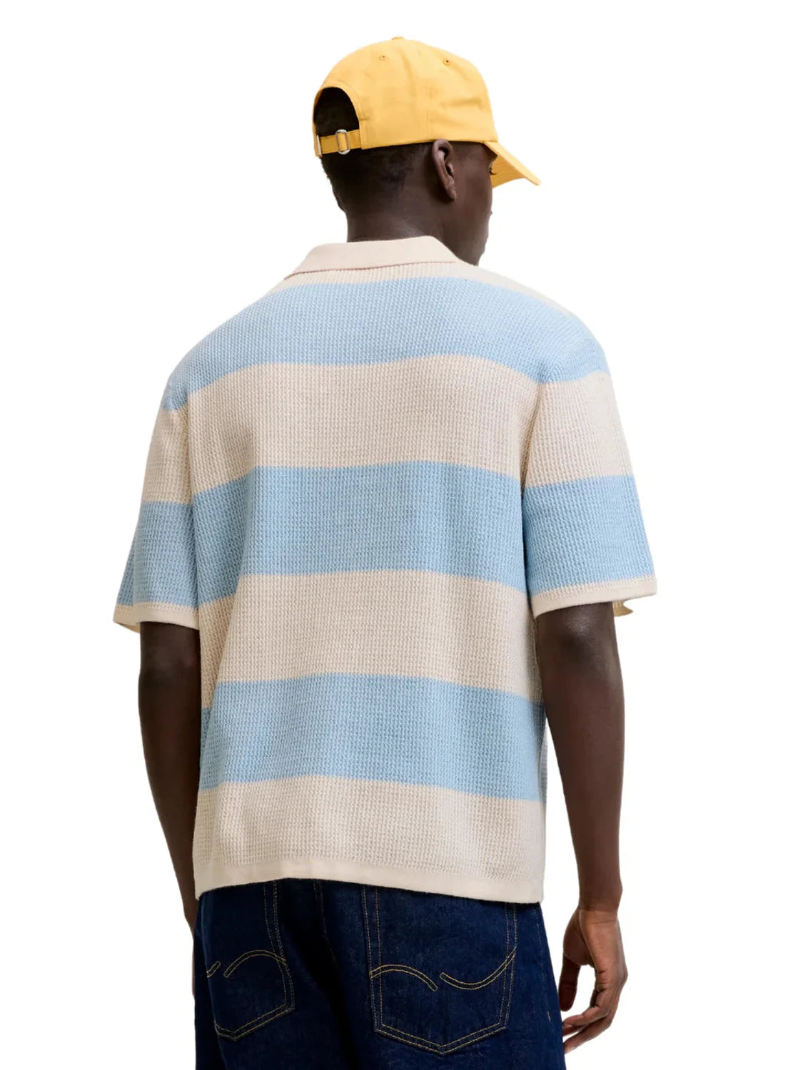 Polo Jack&Jones Liam Knit Rayas Azul | Bicos de Fío