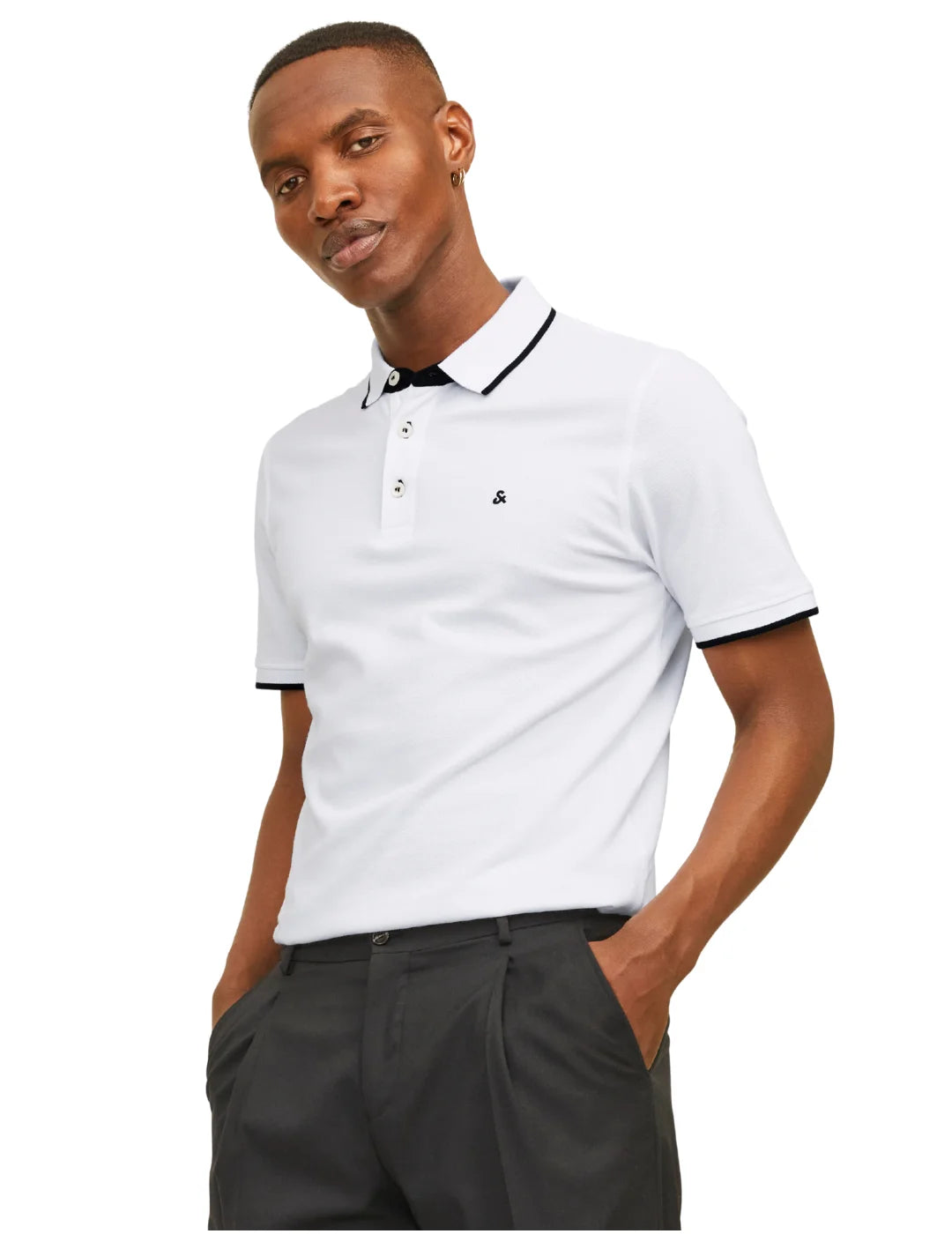 Polo Jack&Jones Paulos Ribete Blanco | Bicos de Fío
