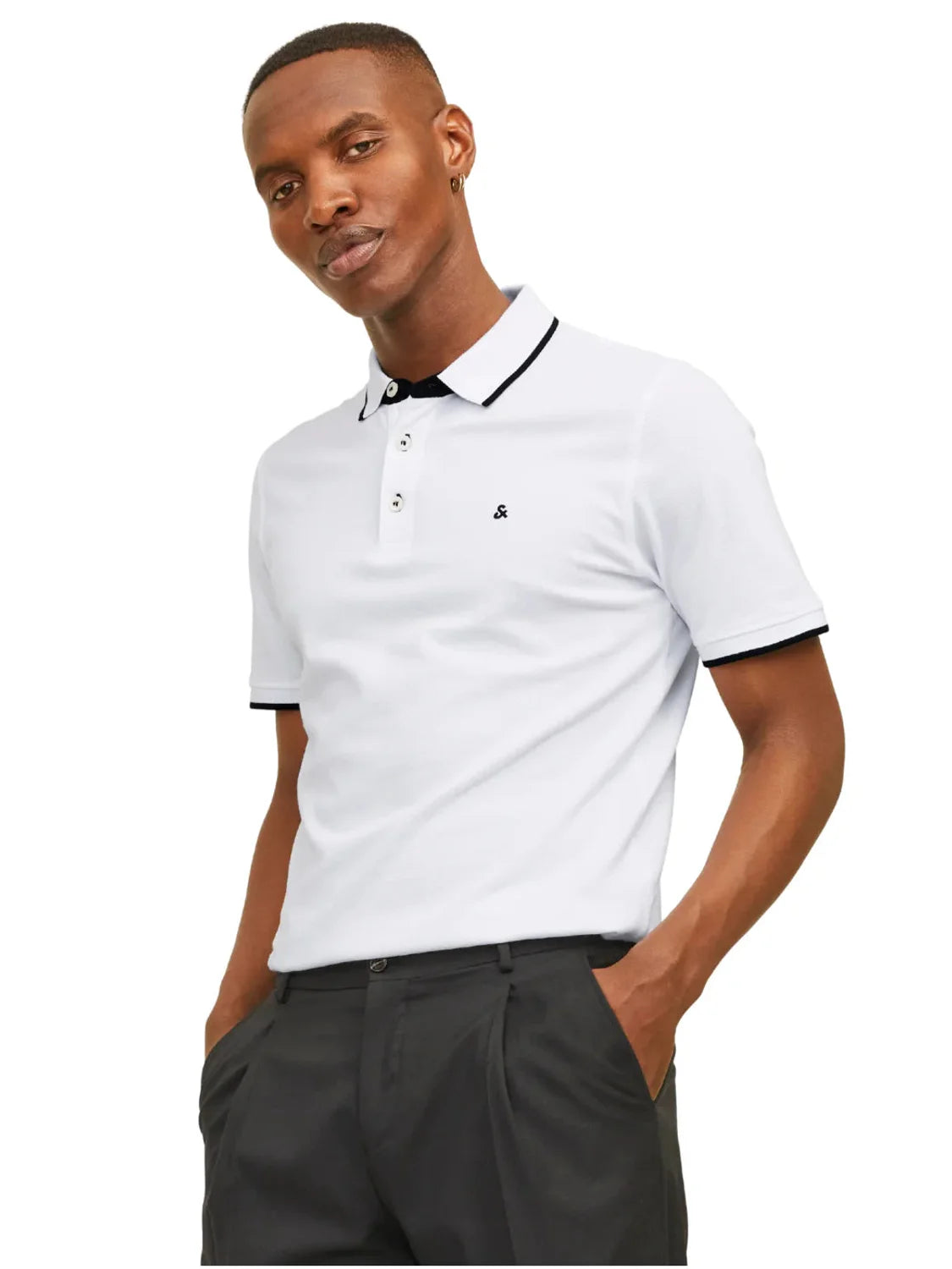 Polo Jack&Jones Paulos Ribete Blanco | Bicos de Fío