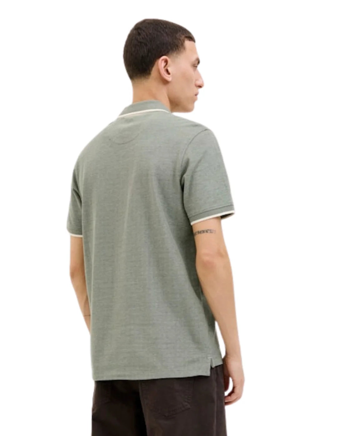 Polo Jack&Jones Paulos Ribete Verde Duffel | Bicos de Fío