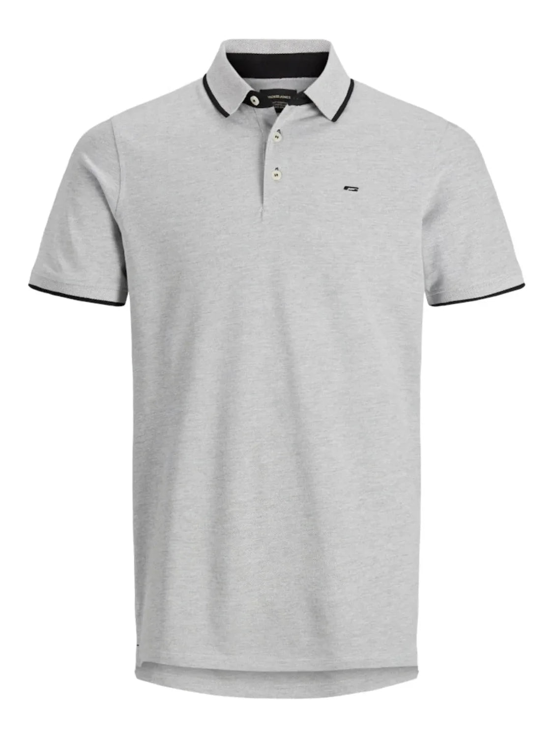 Polo Jack&Jones Paulos Ribete Gris | Bicos de Fío