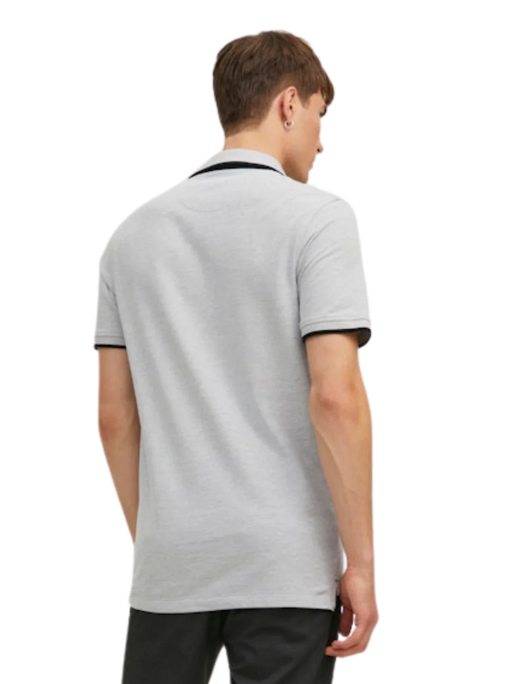 Polo Jack&Jones Paulos Ribete Gris | Bicos de Fío