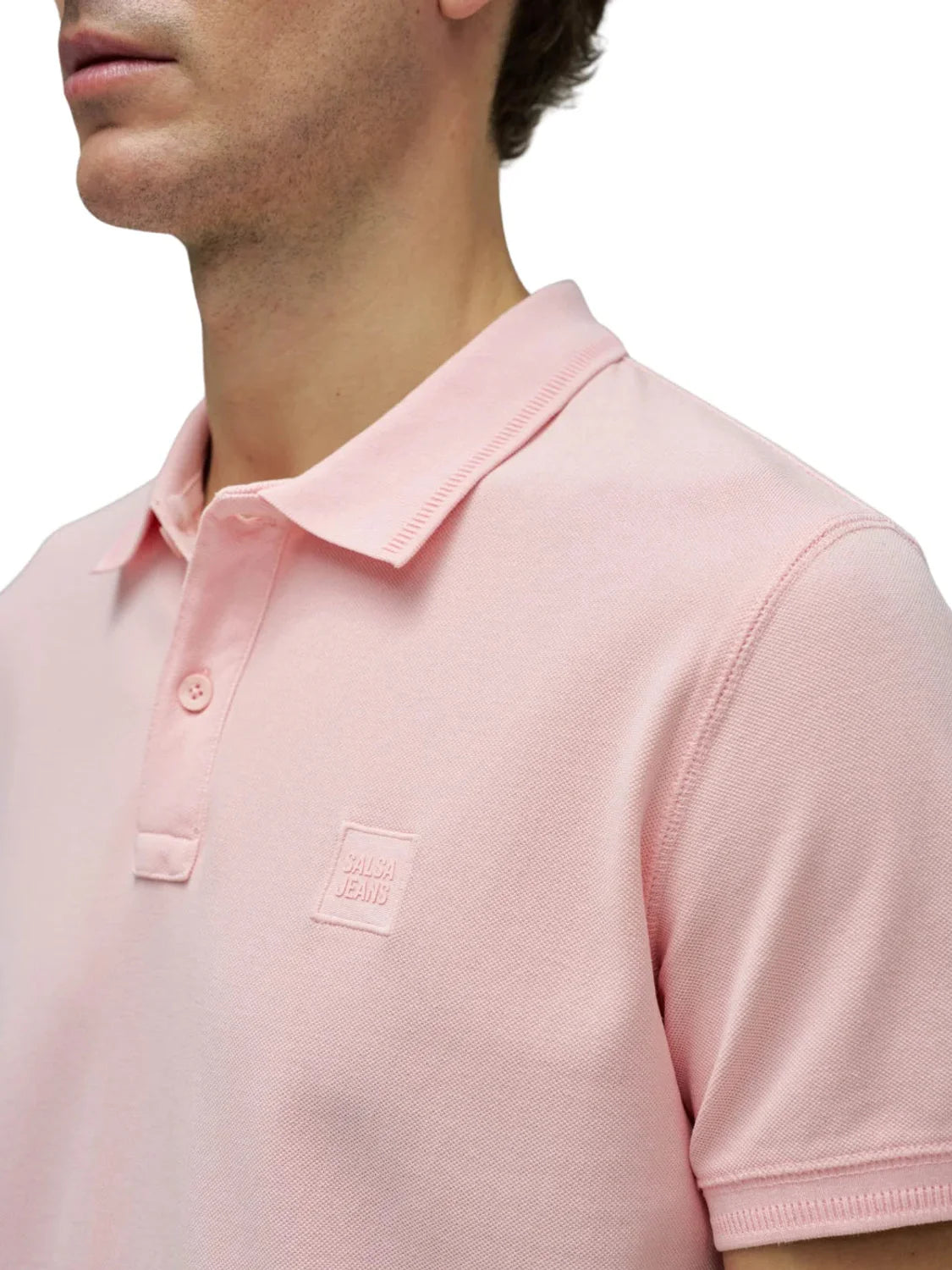 Polo Logo Salsa Jeans Rosa - Bicos de Fío