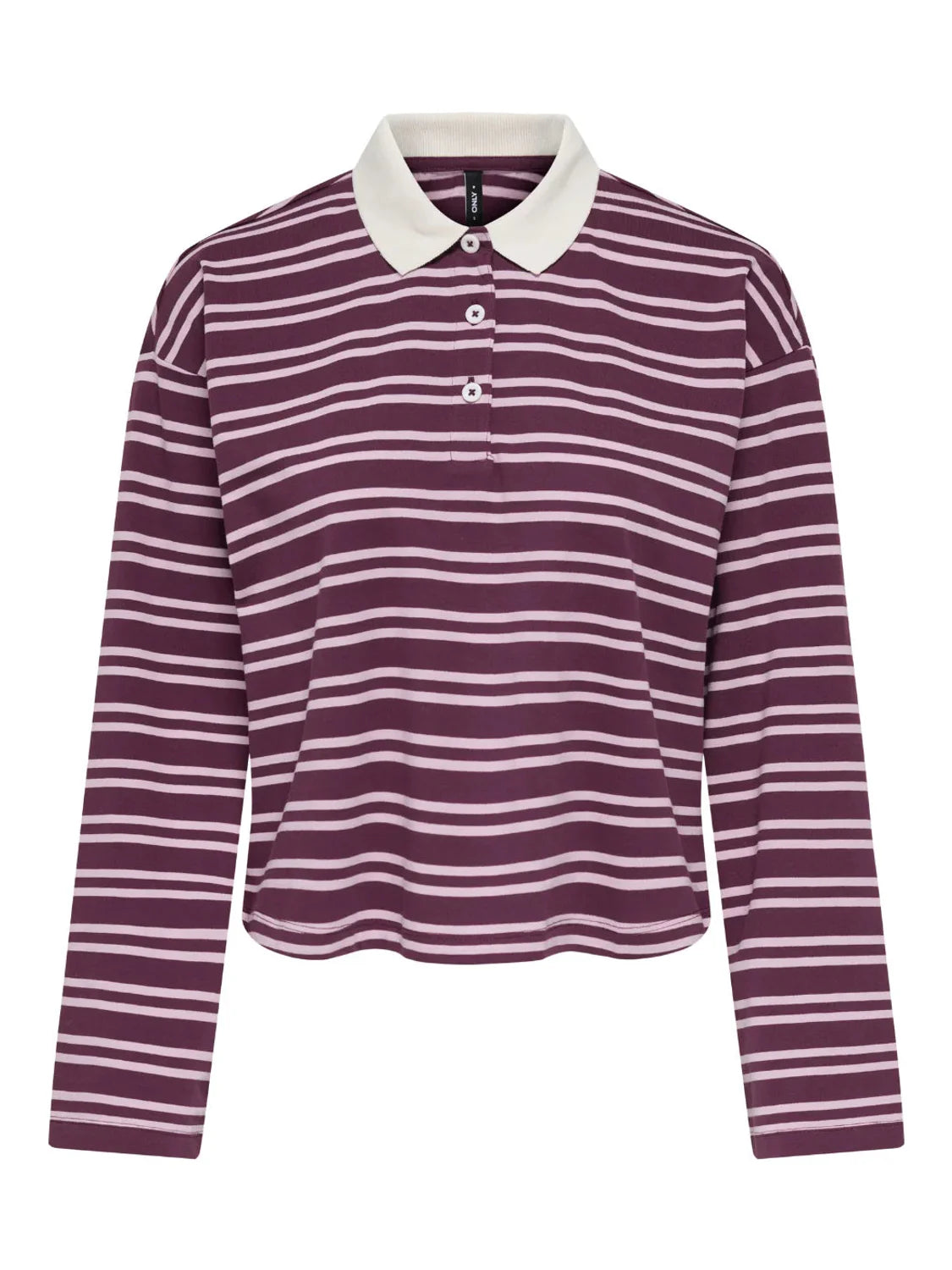Polo ONLY Kari Morado-Blanco | Bicos de Fío