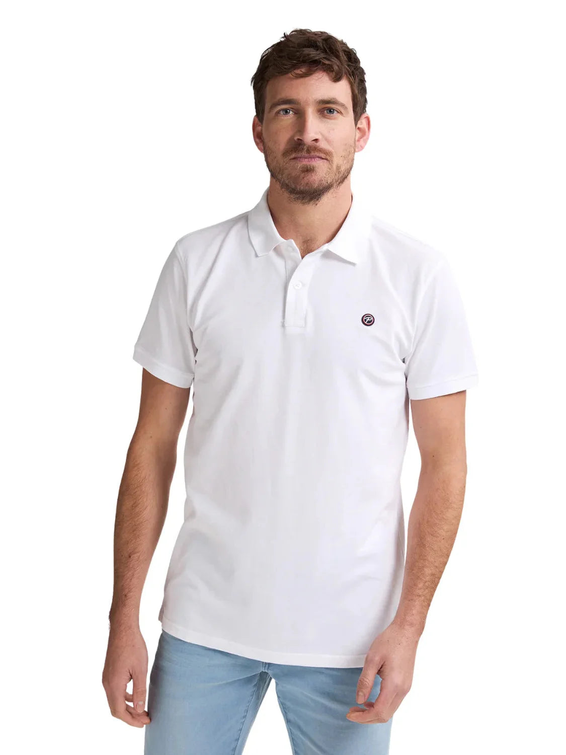 Polo Básico Petrol Industries Dolphin Bright White | Bicos de Fío