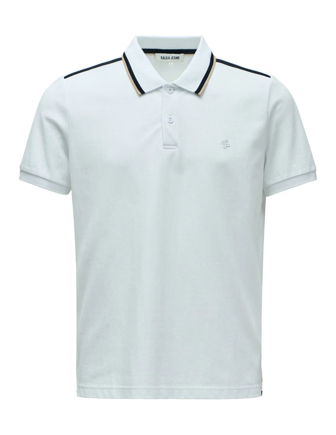 Polo Ribete Salsa Jeans Blanco | Bicos de Fío