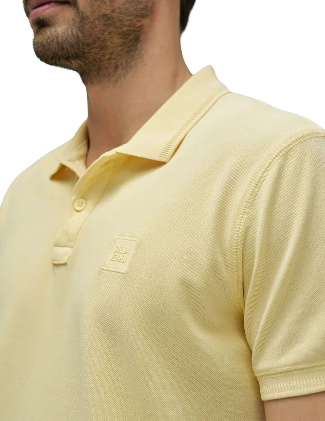 Polo Salsa Jeans New Details Amarillo | Bicos de Fío