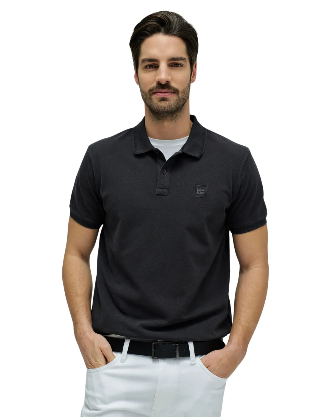 Polo Salsa Jeans New Details Antracita | Bicos de Fío