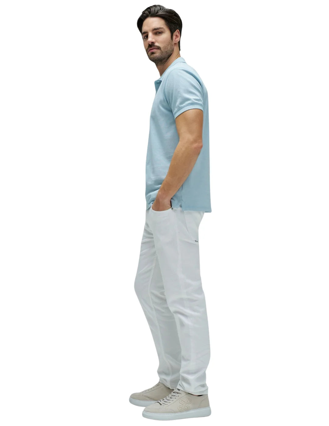 Polo Salsa Jeans New Details Azul Cielo | Bicos de Fío