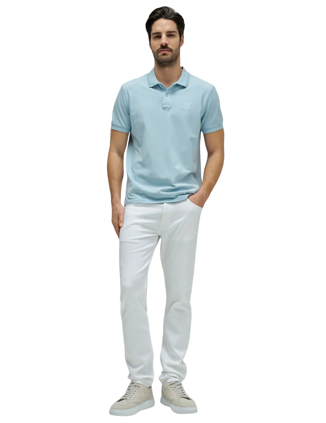 Polo Salsa Jeans New Details Azul Cielo | Bicos de Fío