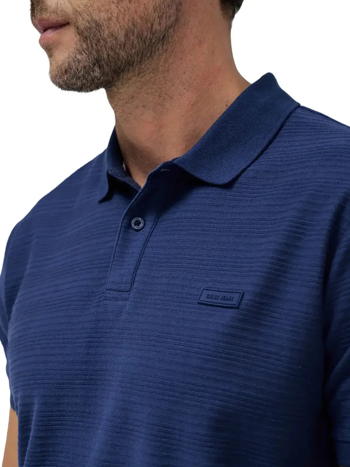 Polo Textura Salsa Jeans Azul Marino | Bicos de Fío