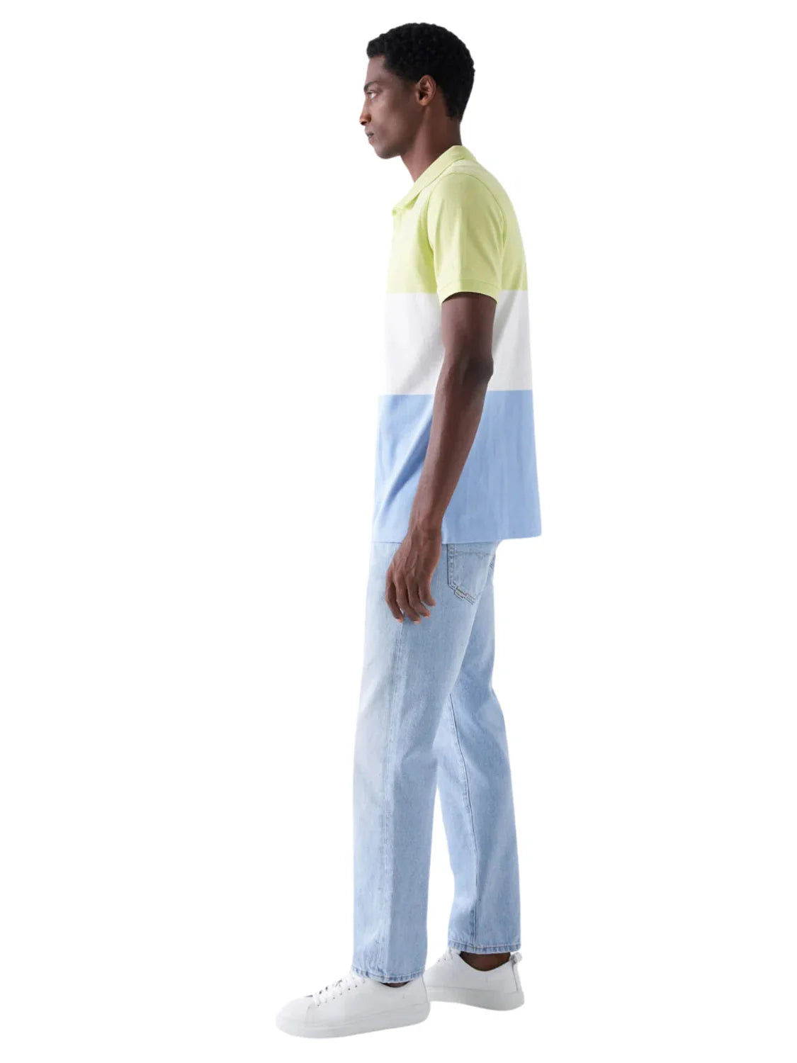 Polo Tricolor Salsa Jeans Verde Lima | Bicos de Fío
